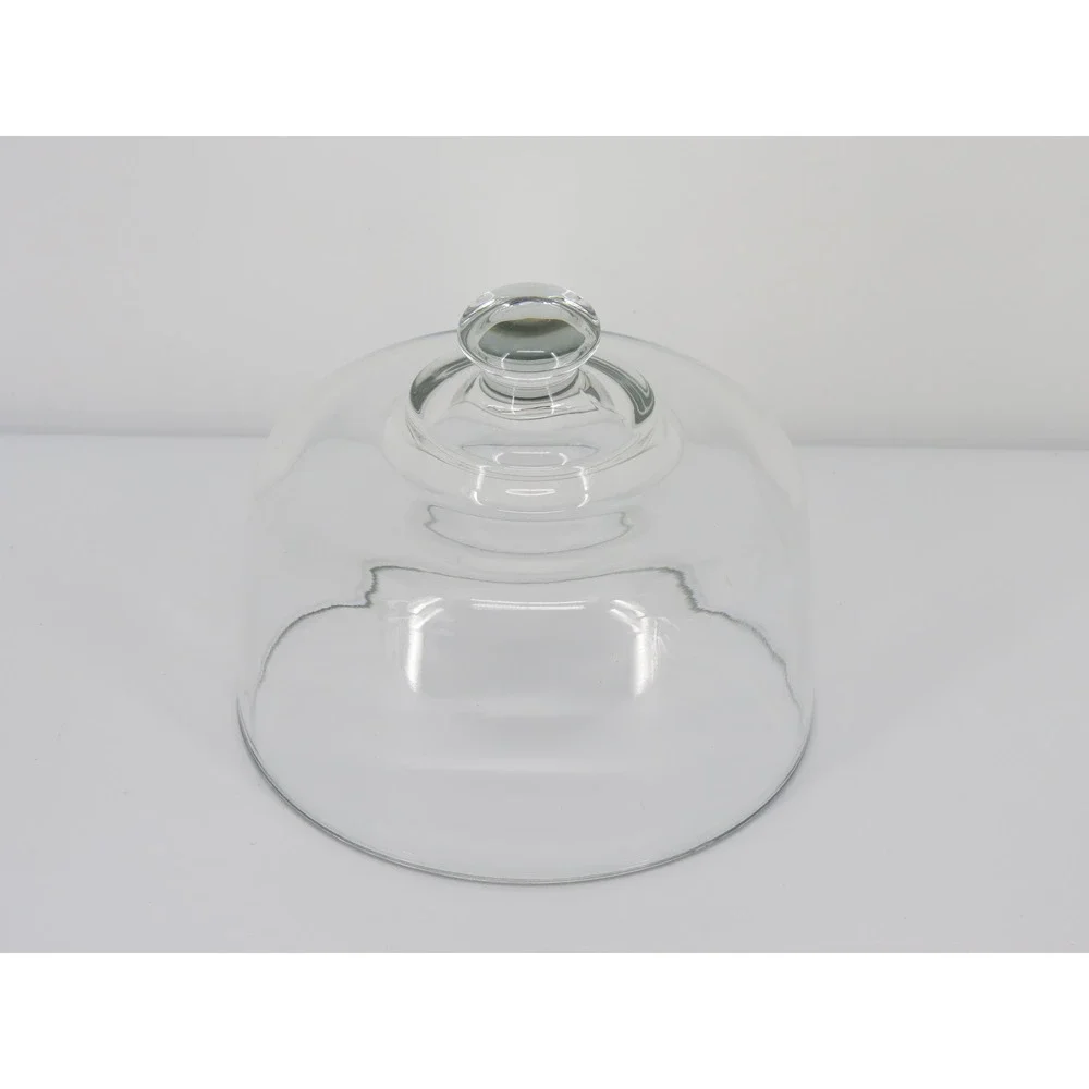 Clear Glass Cheese Dome Cloche Food Cover Cake Stand Cover Lid Minimalist 6x6